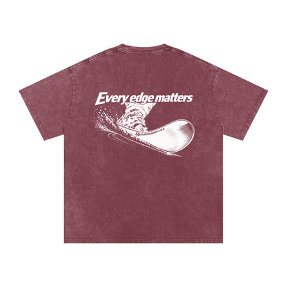 Snow Washed Oversized Cotton T-Shirt